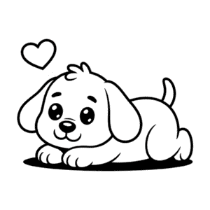 Cute Cartoon Dog Easy Drawing