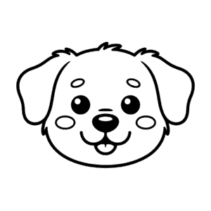 Cute Dog Face Easy Drawing