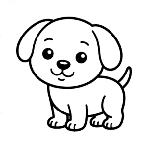 Cute Simple Dog Easy Drawing