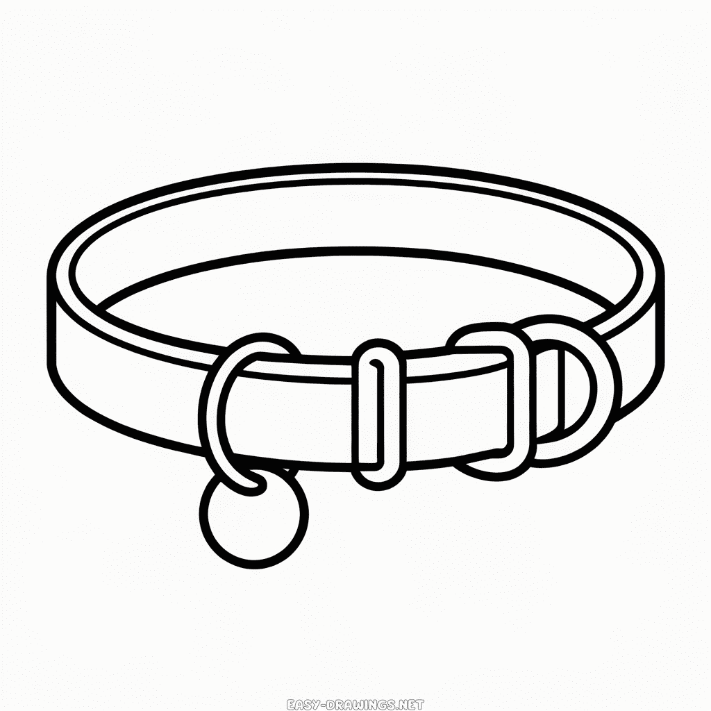 Dog Collar Easy Drawing