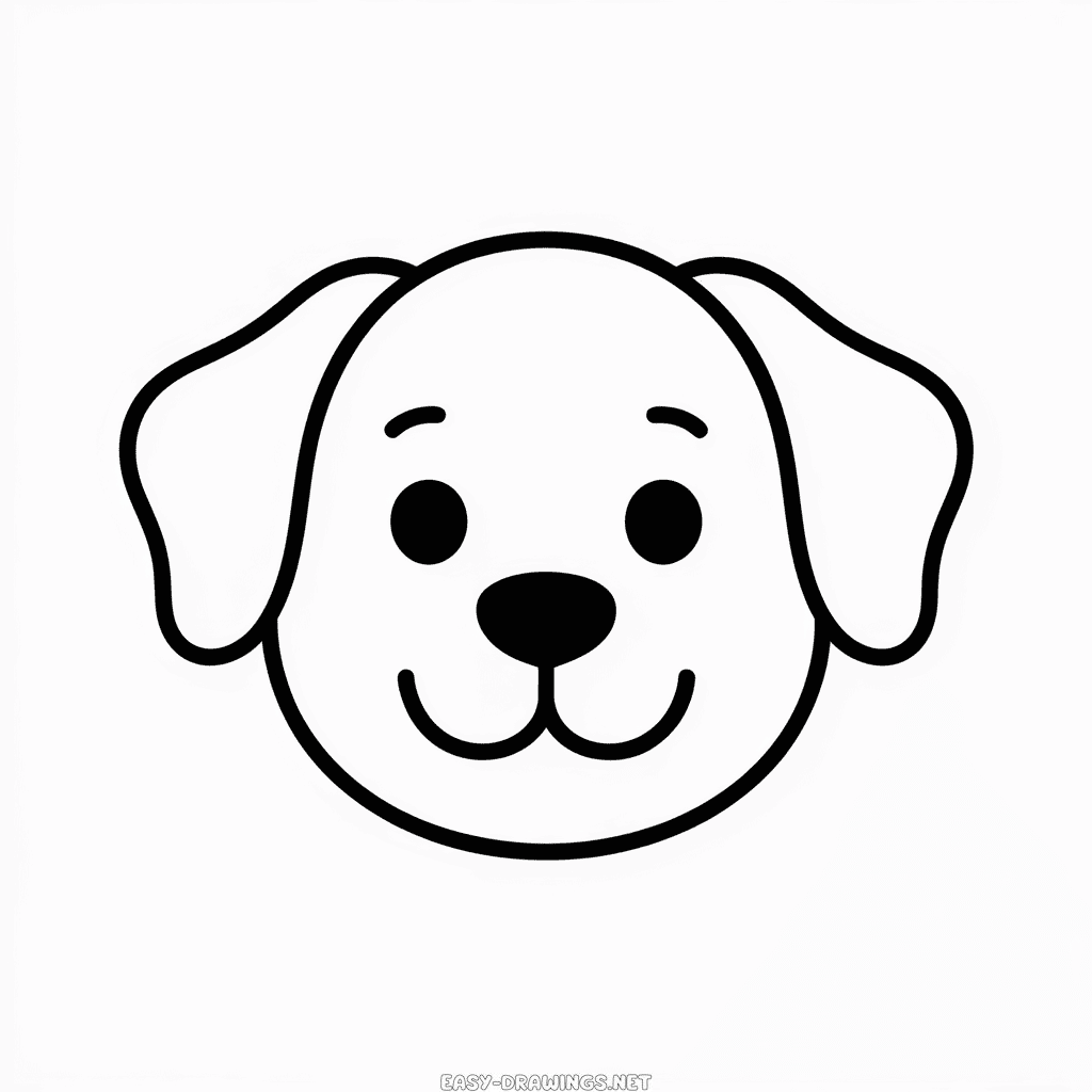 Dog Head Easy Drawing