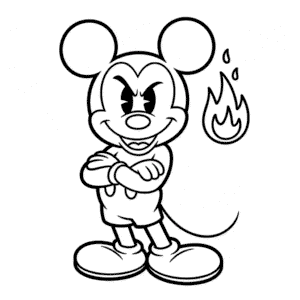 Evil Mickey Easy Drawing