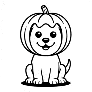 Halloween Dog Easy Drawing