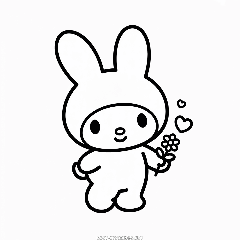 Hello Kitty My Melody Easy Drawing