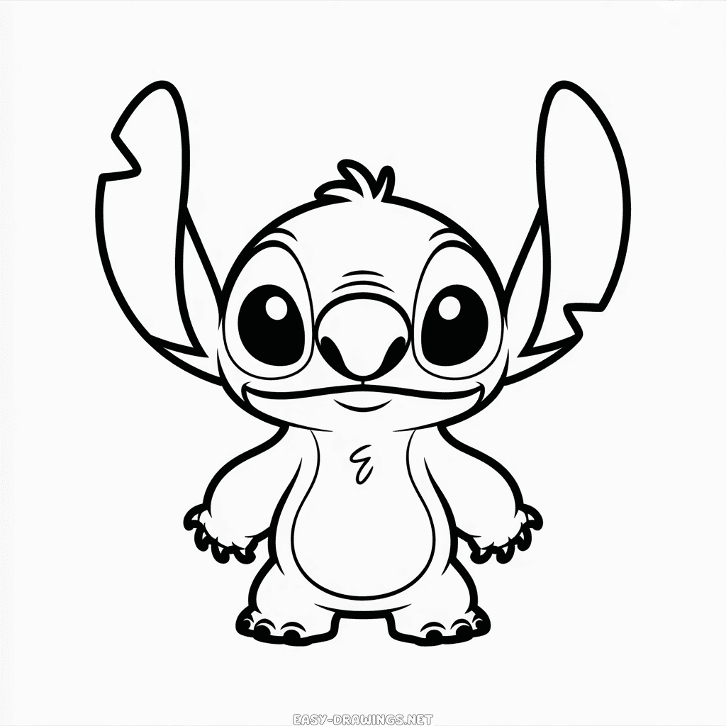 Lilo and Stitch Easy Drawing
