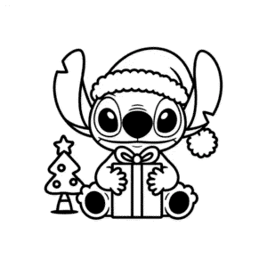Stitch Christmas Easy Drawing