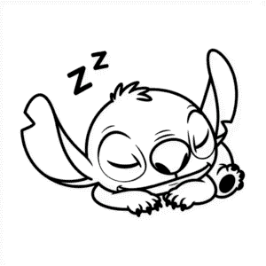 Stitch Sleeping Easy Drawing