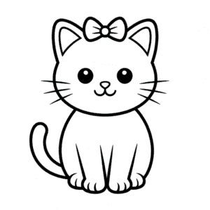 Adorable Cat Easy Drawing
