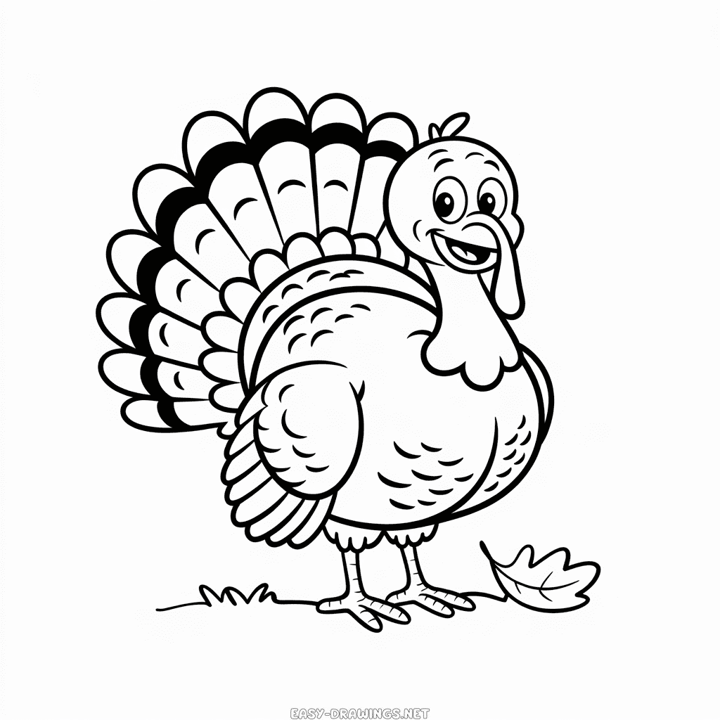 Animated movie turkey Easy Drawing