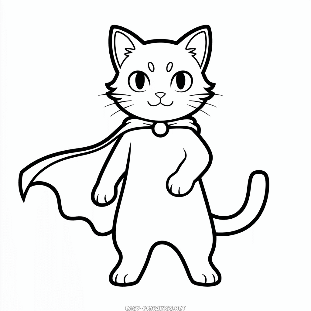 Anime Warrior Cat Easy Drawing