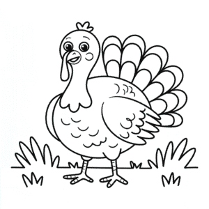 Beautiful turkey Easy Drawing
