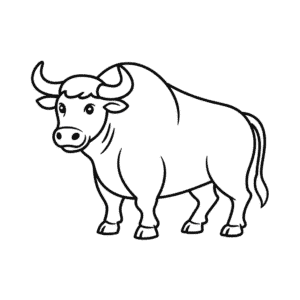 Bull animal Easy Drawing