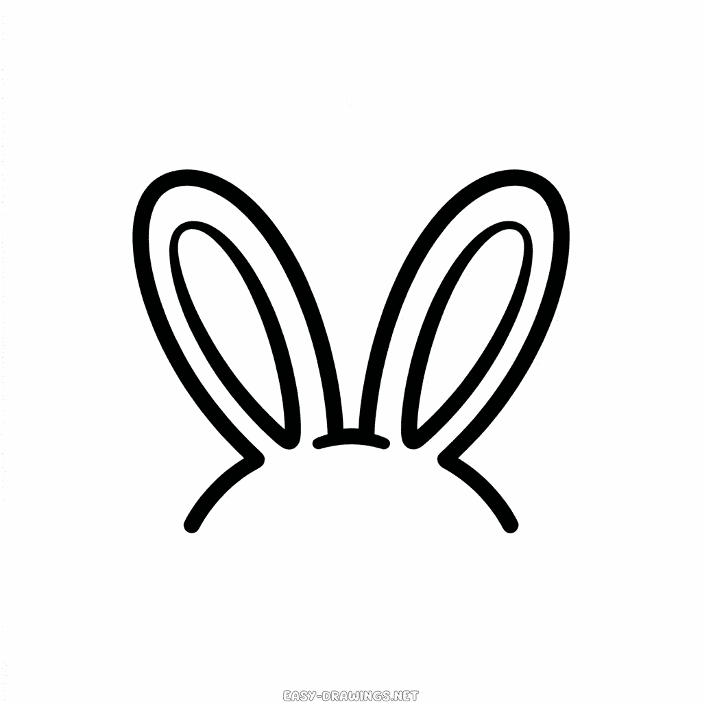 Bunny ears Easy Drawing