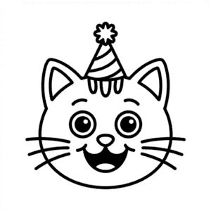 Cartoon Cat Face Easy Drawing