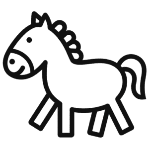 Cartoon horse Easy Drawing
