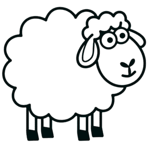 Cartoon sheep Easy Drawing