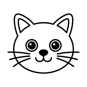 Cat Face Easy Drawing