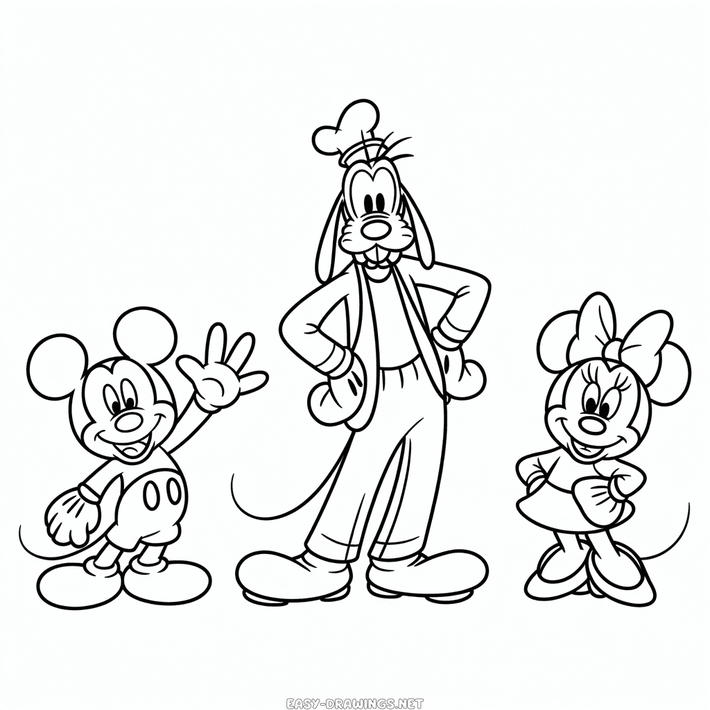 Characters Mickey Easy Drawing