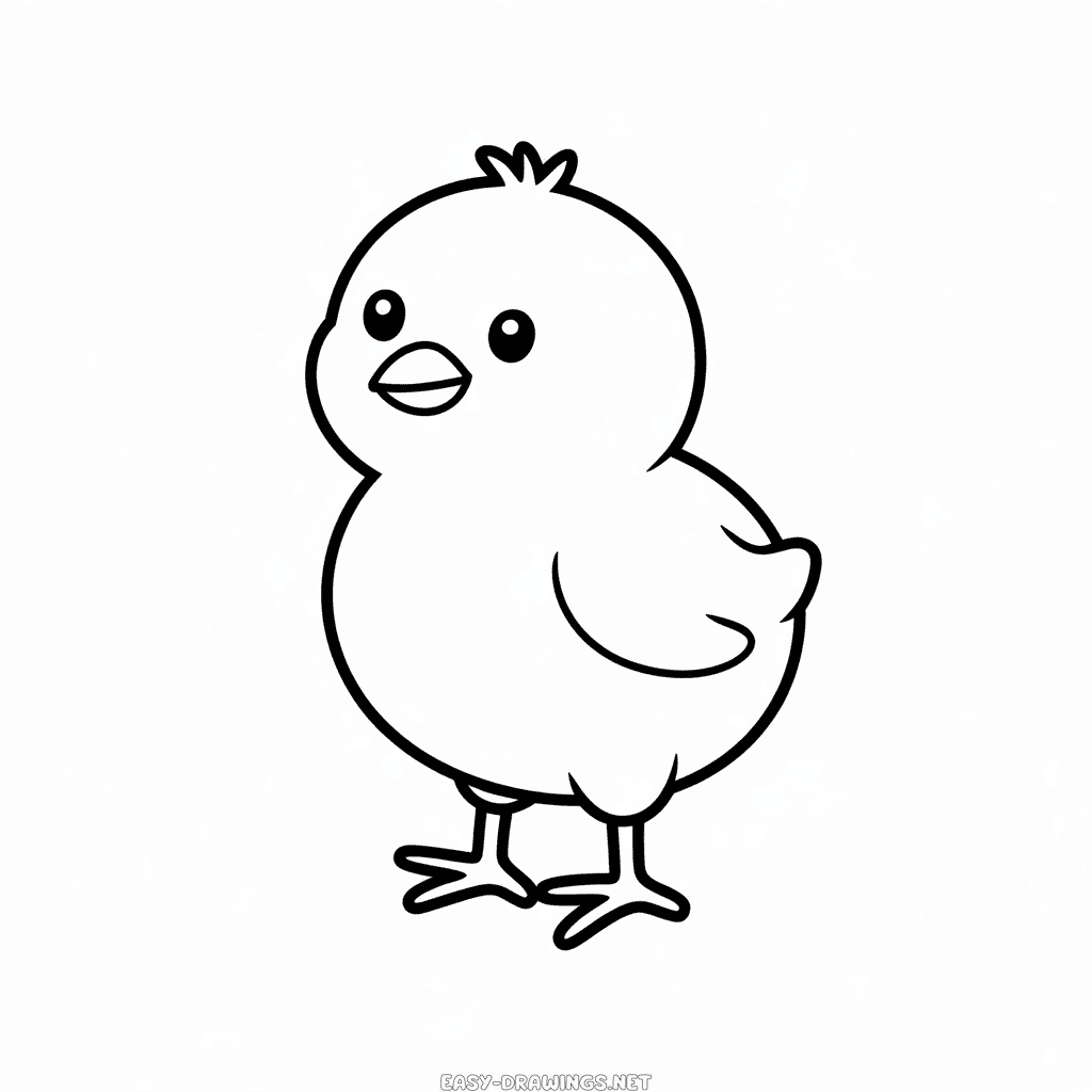 Chick picture Easy Drawing