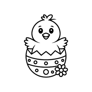 Cute Easter Chicken Easy Drawing