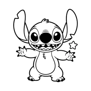 Disney Stitch Easy Drawing