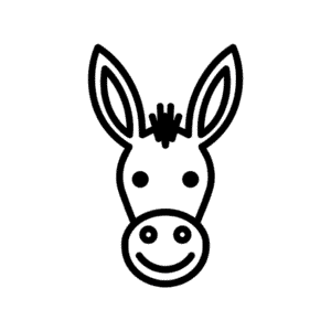 Donkey face Easy Drawing