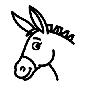 Donkey head Easy Drawing