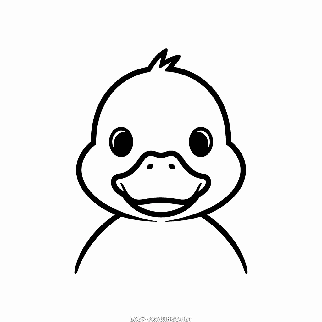 Duck Face Easy Drawing