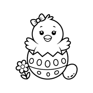 Easter baby chicken Easy Drawing