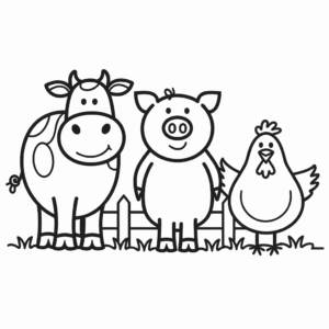Farm animals Easy Drawing