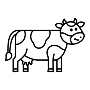 Happy cow Easy Drawing