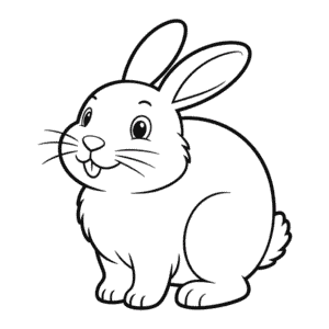 Happy Rabbit Easy Drawing