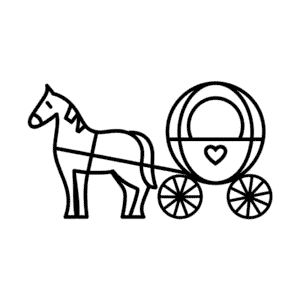 Horse and carriage Easy Drawing