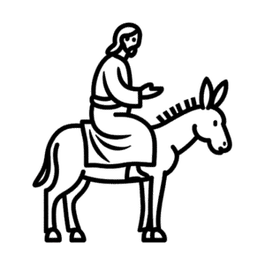Jesus on a Donkey Easy Drawing