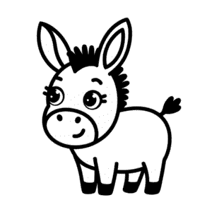 Kawaii donkey Easy Drawing