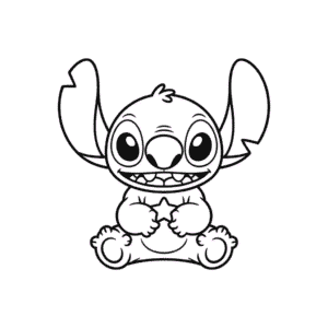 Kawaii Stitch Easy Drawing