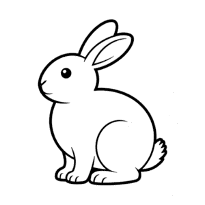 Simple rabbit Easy Drawing