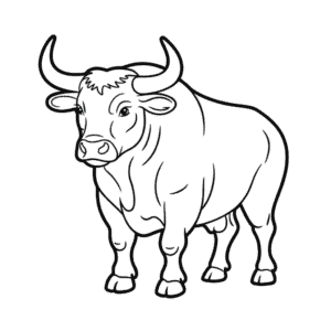Adult bull Easy Drawing