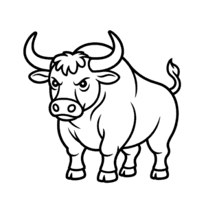 Angry bull Easy Drawing