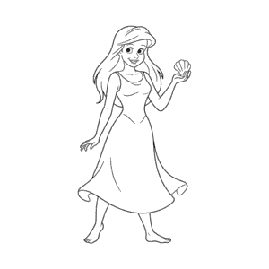 Ariel with Legs Easy Drawing