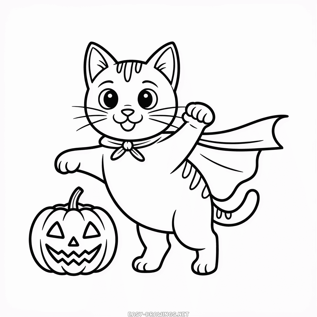 Awesome Halloween Easy Drawing