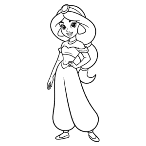 Black and White Jasmine Easy Drawing