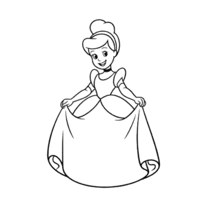 Cartoon Cinderella Easy Drawing