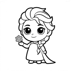 Chibi Elsa Easy Drawing