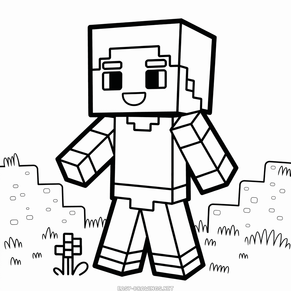 Chibi Minecraft Easy Drawing