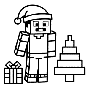 Christmas Minecraft Easy Drawing