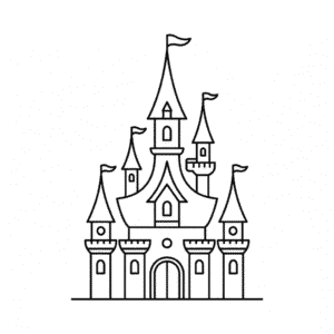 Cinderella Castle Easy Drawing