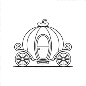 Cinderella Pumpkin Coach Easy Drawing