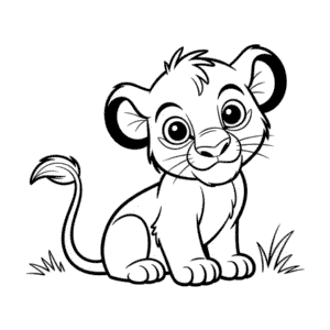 Cub from The Lion King Easy Drawing