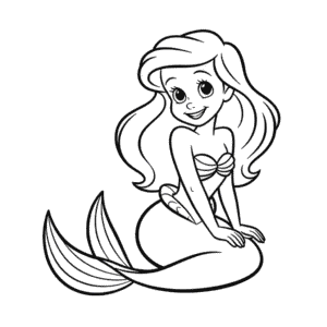 Cute Ariel Easy Drawing